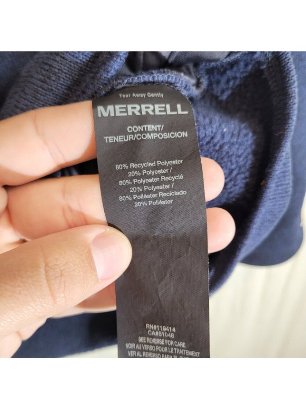 Merrell Sweatshirt Womens XL Blue Pullover 1/4 Button Collar Athleisure - Picture 6 of 11